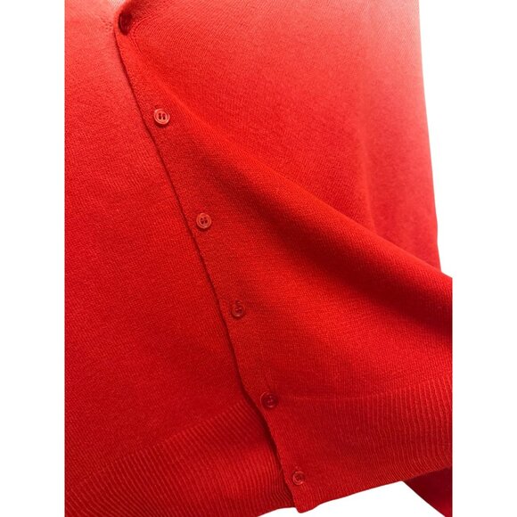 Pink & Red Gradient Button-Down Poncho Wrap One Size - Picture 4 of 6